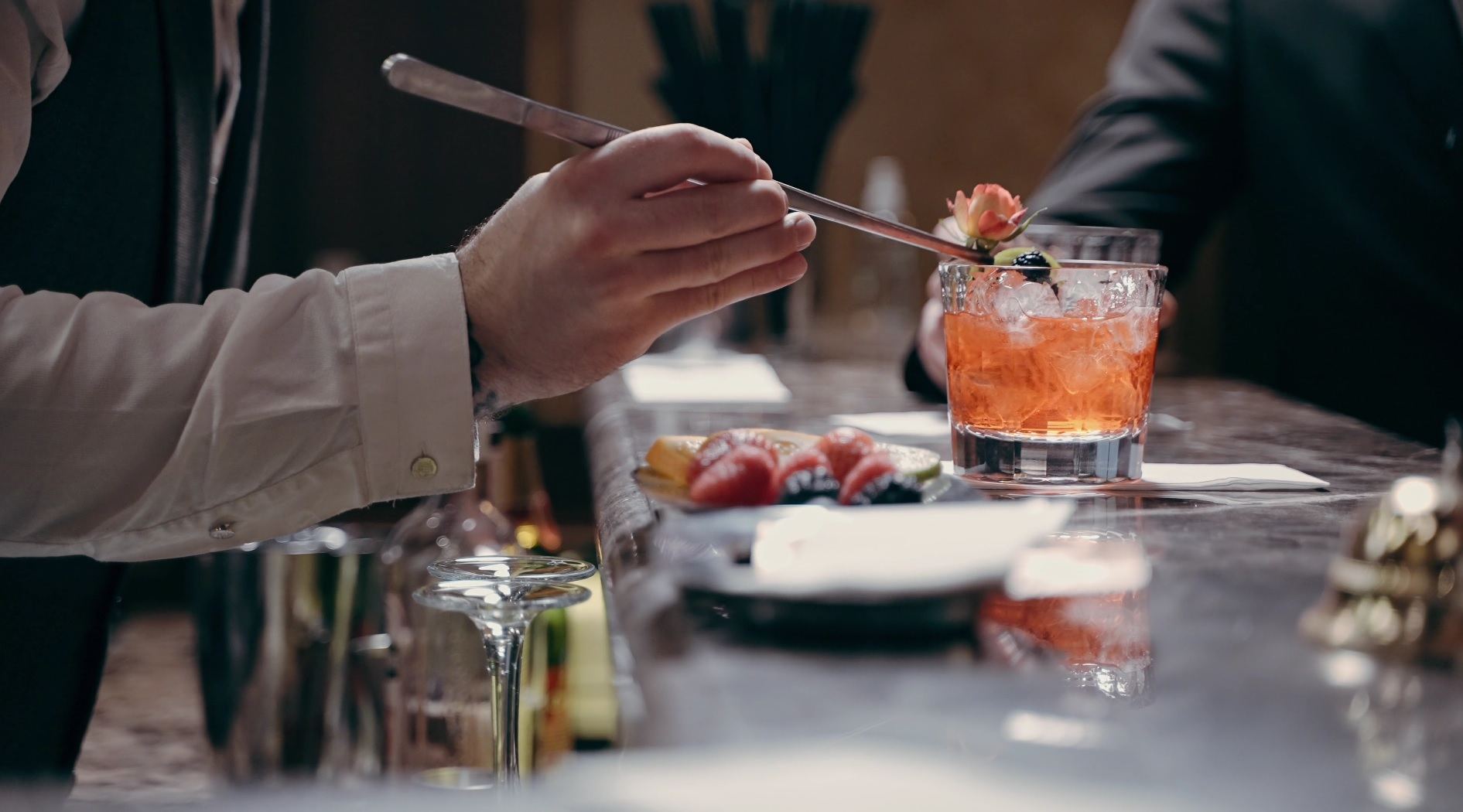 Watson's Bar theatrical cocktail creation
